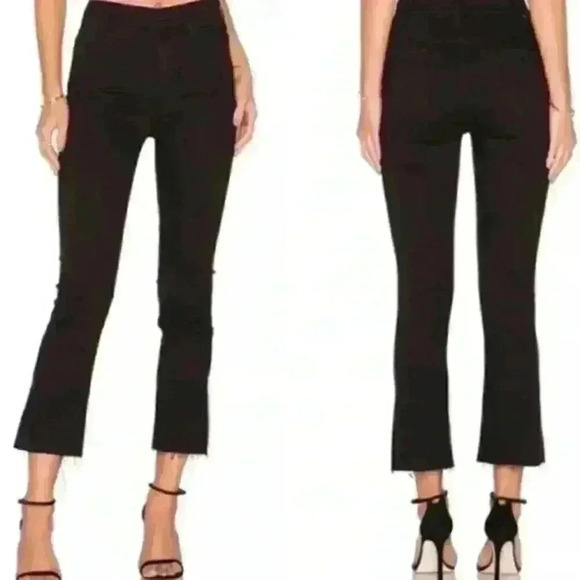 AGOLDE Sophie High Rise Skinny Crop Jeans Black Harlow Destructed Size 32 - Picture 1 of 10